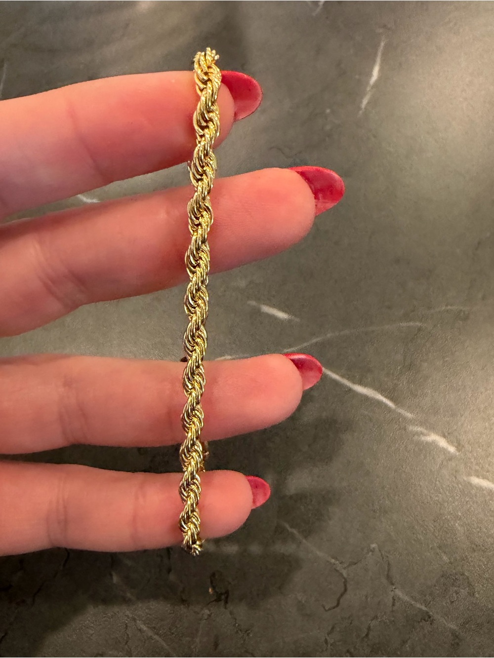Gold Rope Style Bracelet - Picture 3 of 4